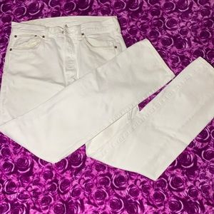 Levi 501 W32/L34 white button fly